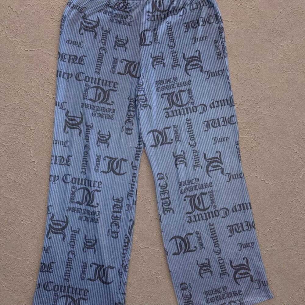Juicy couture y2k blue ribbed lounge pants